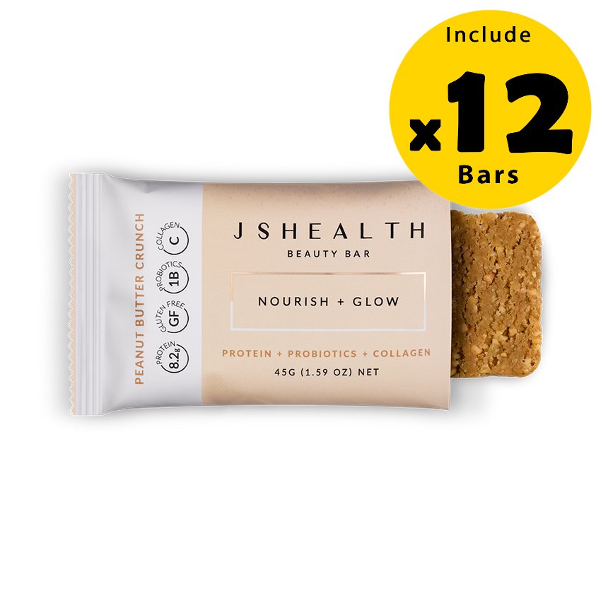 JSHEALTH Beauty Bar Peanut Butter Crunch 12 x 45g Bars