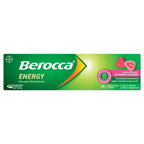 Berocca Energy Strawberry Splash 15 Effervescent Tablets
