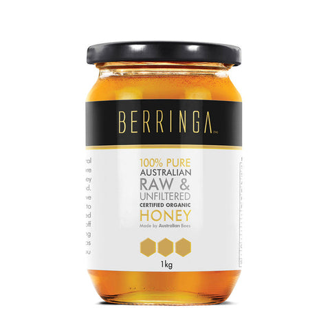 Berringa Australian Pure Organic Raw & Unfiltered Eucalyptus Honey 1kg