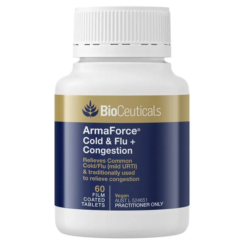 BioCeuticals ArmaForce Cold & Flu + Congestion 60 Tablets