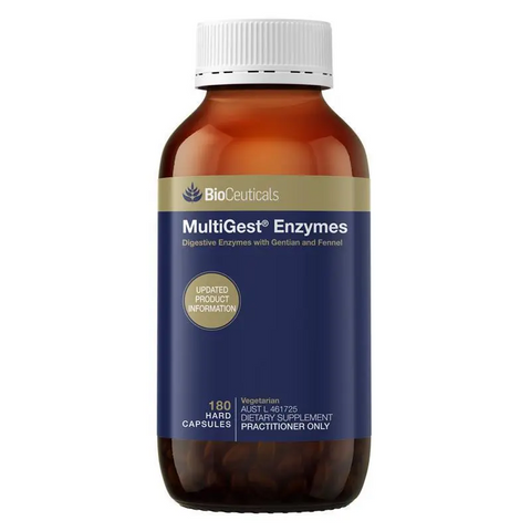 Bioceuticals MultiGest Enzymes 180 Capsules (Expiry 12/2026)
