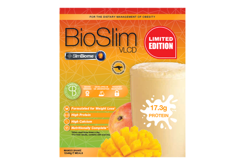 BioSlim VLCD Shake SlimBiome Mango 12 x 46g ( best before 21/6/24)