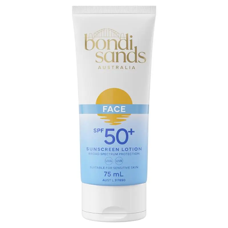 Bondi Sands SPF 50+ Fragrance Free Daily Moisturising Face Sunscreen Lotion 75mL