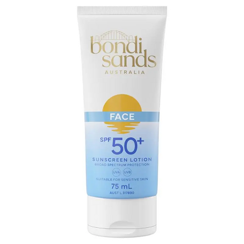 Bondi Sands SPF 50+ Fragrance Free Daily Moisturising Face Sunscreen Lotion 75mL