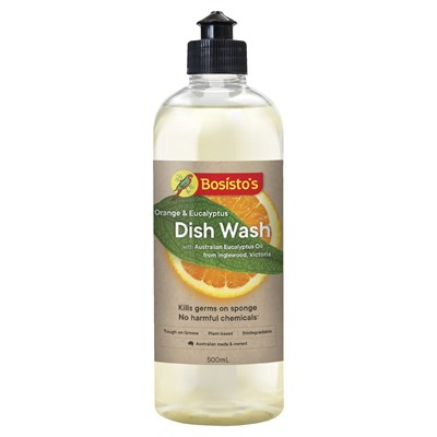 Bosisto's Plant-Based Biodegradable Dish Wash Liquid 500mL