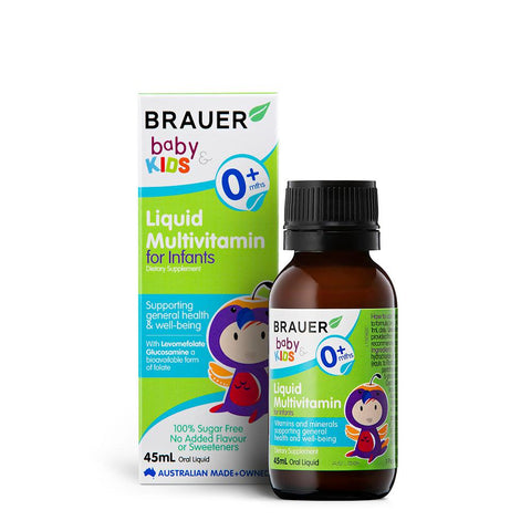 Brauer Baby & Kids Liquid Multivitamin for Infants 45mL (expiry 7/24)
