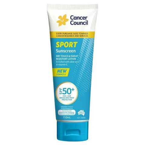 Cancer Council SPF 50+ Sport Dry Touch & Sweat Resistant 110mL