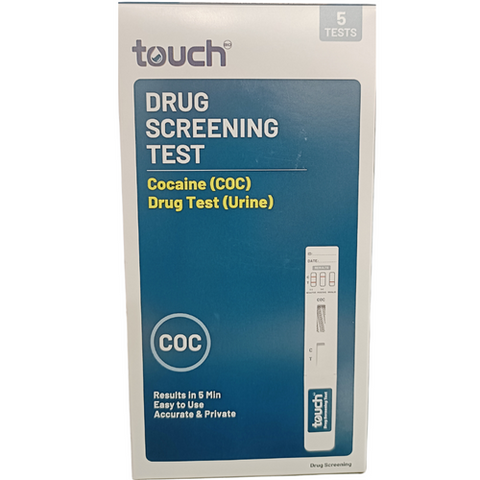 TouchBio Drug Screening Test Cocaine (COC) Urine Test 5 Pack