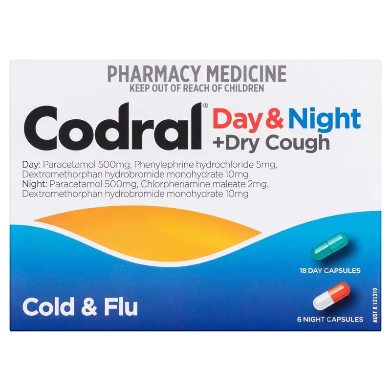 Codral PE Cold & Flu + Cough Day & Night 24 Capsules (Limit ONE per Order)