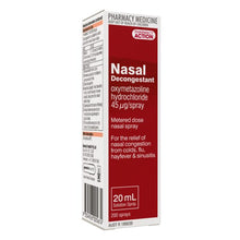 Load image into Gallery viewer, Pharmacy Action Nasal Decongestant Spray 20mL (Limit ONE per Order)