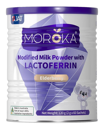 Moroka Modified Milk Powder with Lactoferrin Elderberry 2g x 60 Sachets