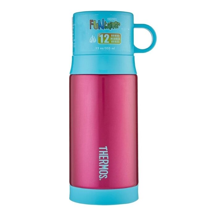 Thermos FUNtainer Vacuum Insulated Warm Drink Bottle Pink 355mL