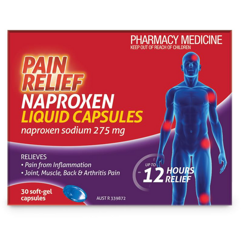 Pain Relief Naproxen Liquid Capsules (Limit ONE per Order)