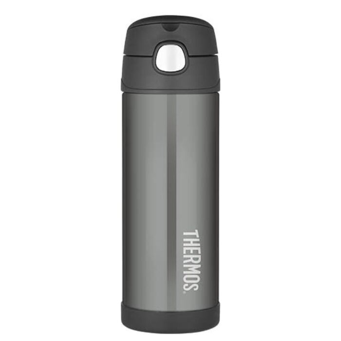 Thermos FUNtainer Vacuum Insulated Drink Bottle Charcoal 470mL