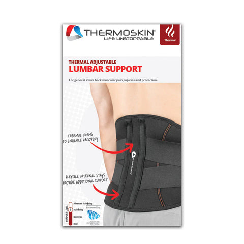 Thermoskin Lumbar Support Black