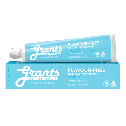Grants Of Australia Flavour Free Natural Toothpaste Fluoride Free 90g