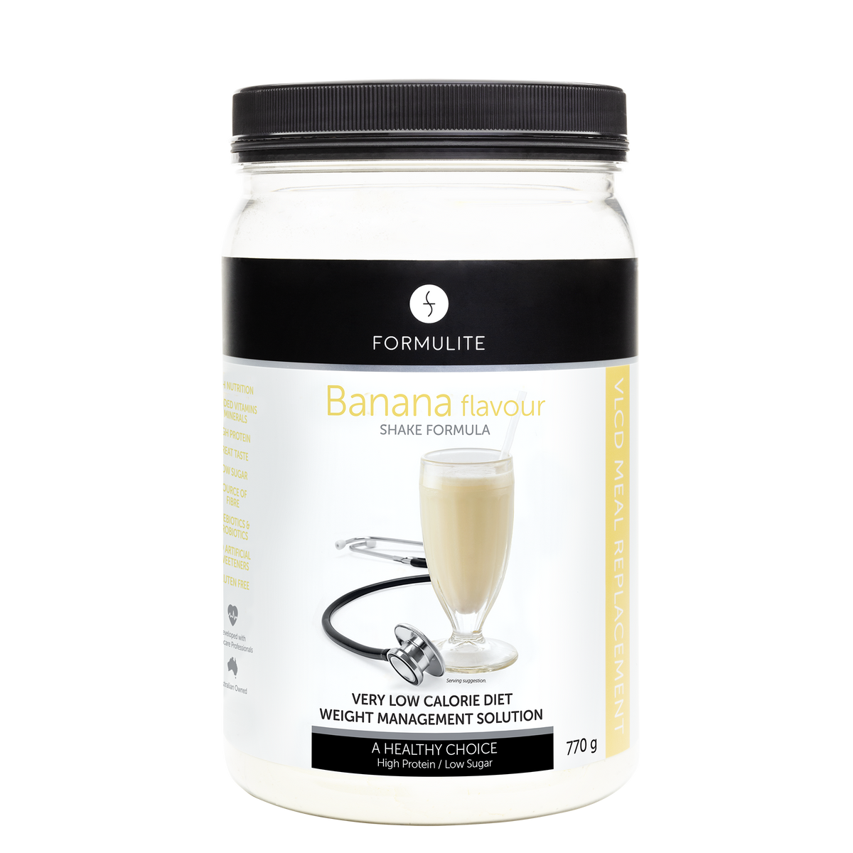 Formulite Meal Replacement Tub - Banana Flavour 770g - 14 Serves