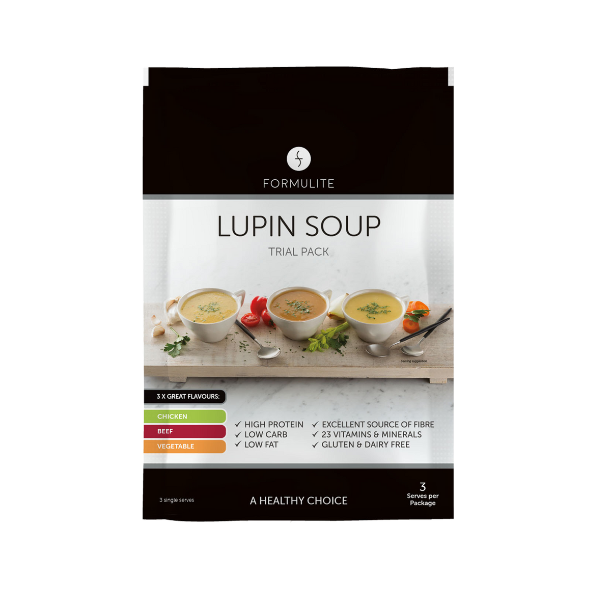 Formulite Lupin Soup Trial Pack 3 Serves (Expiry 06/2024)