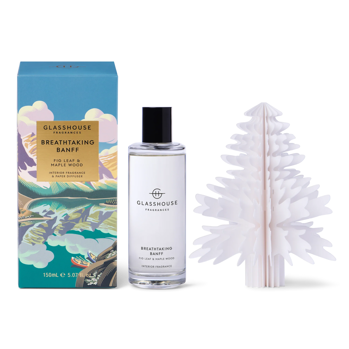 Glasshouse Fragrances Breathtaking Banff Interior Fragrance & Paper Diffuser 150mL
