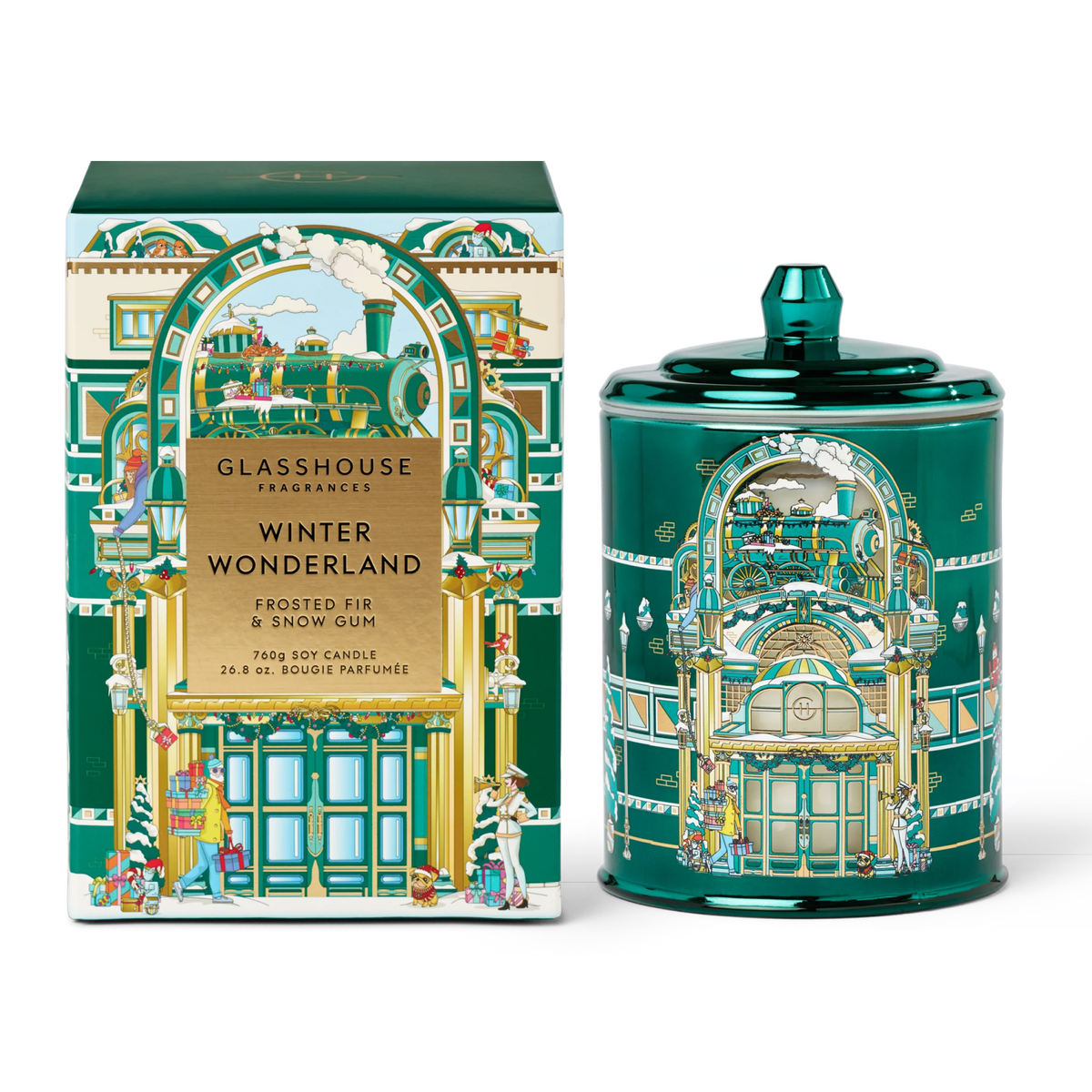 Glasshouse Fragrances Winter Wonderland Triple Scented Soy Candle 760g