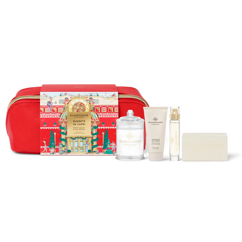 Glasshouse Fragrances Sunsets In Capri White Peach & Sea Breeze Gift Set