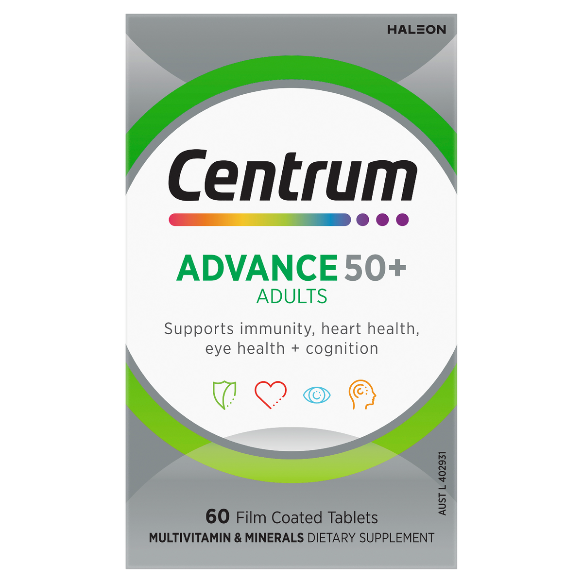 Centrum Advance 50+ Adults 60 Film Coated Tablets