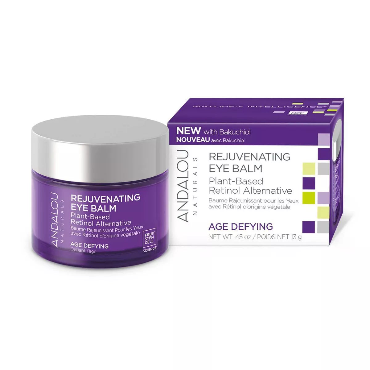 Andalou Naturals Age Defying Rejuvenating Plant Based Retinol Alternative Eye Balm 13g