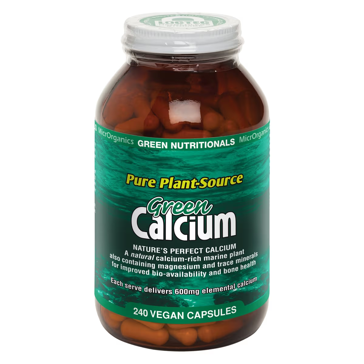 Green Nutritionals Pure Plant-Source Green Calcium 240 Capsules