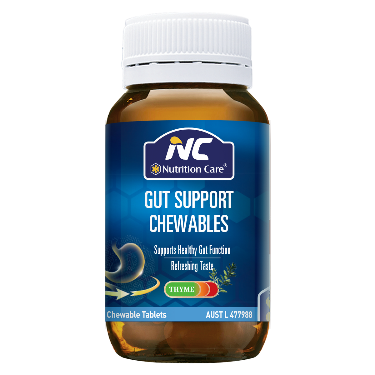 Nutrition Care Gut Relief with Honey 60 Chewables Tablets