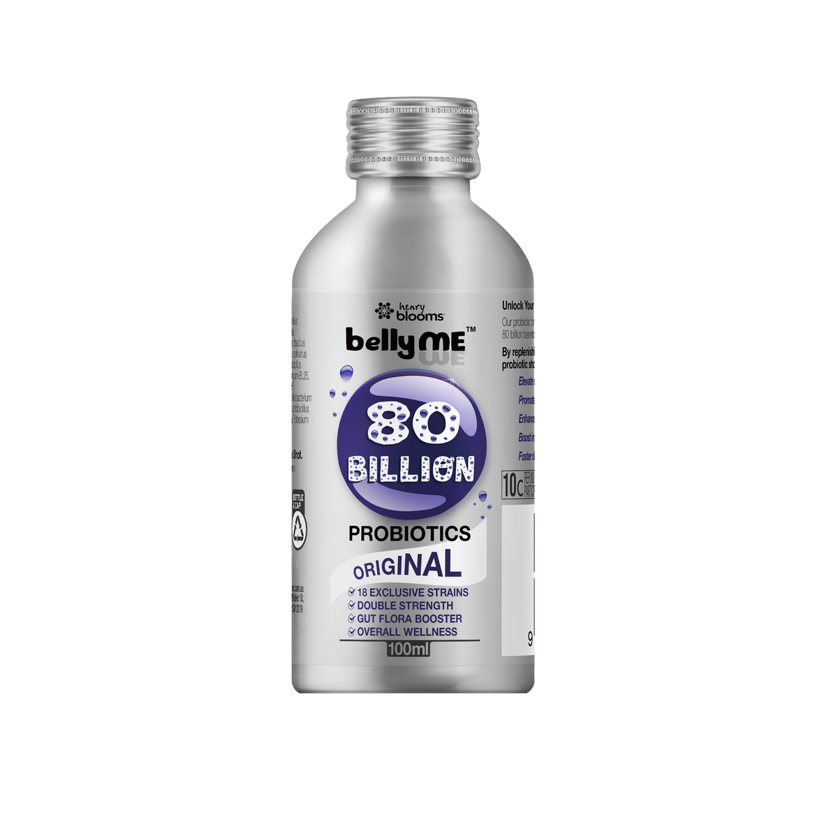 Henry Blooms BellyMe Probiotic Drink 80 Billion 100mL
