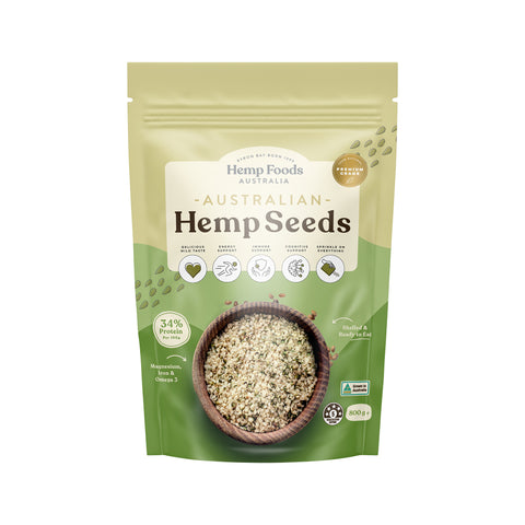 Hemp Foods Australia Australian Grown Hulled Hemp Seeds 800g