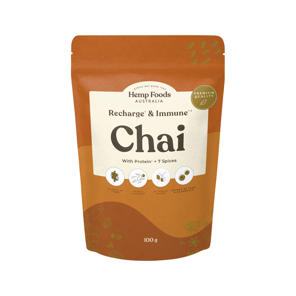 Hemp Foods Australia Chai Recharge + Immune With Protein + 7 Spices