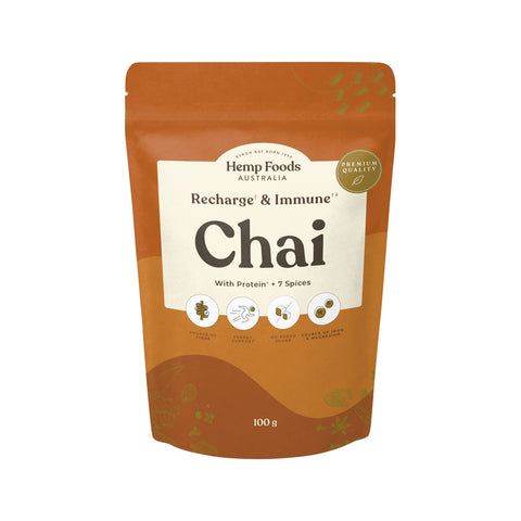 Hemp Foods Australia Chai Recharge + Immune With Protein + 7 Spices