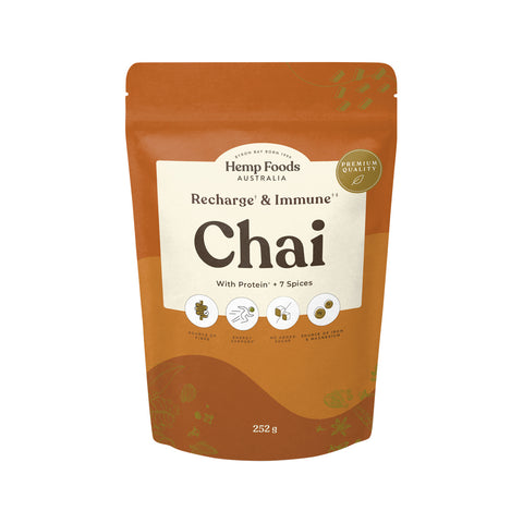 Hemp Foods Australia Chai Recharge + Immune With Protein + 7 Spices