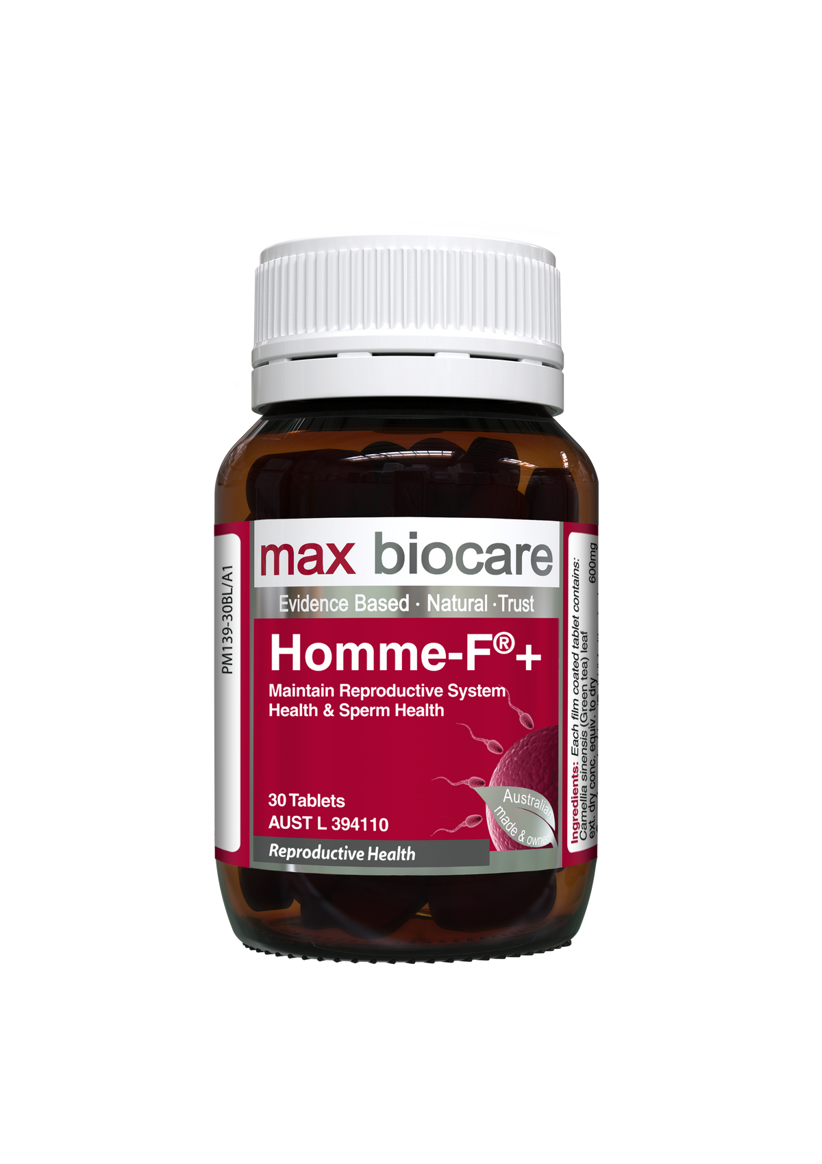 MAX BIOCARE Homme-F+ 30 Film Coated Tablets