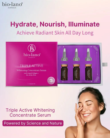 Bio-Lano Triple Active Whitening Concentrate Serum 10mL x 3 Ampoules