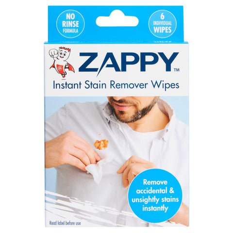 Zappy Instant Stain Remover Wipes 6 Pack