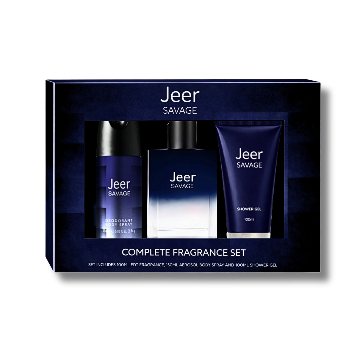 Jeer Savage Eau de Toilette 100mL 3 Piece Gift Set
