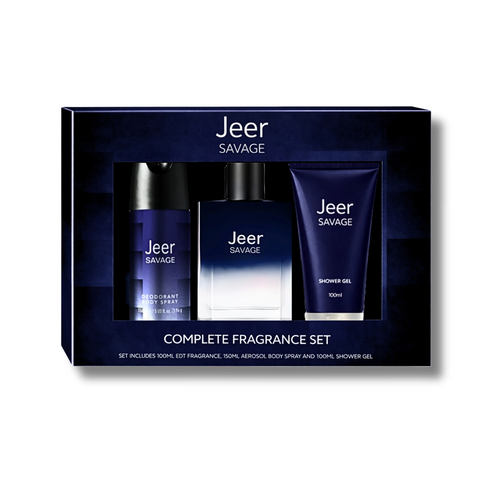 Jeer Savage Eau de Toilette 100mL 3 Piece Gift Set