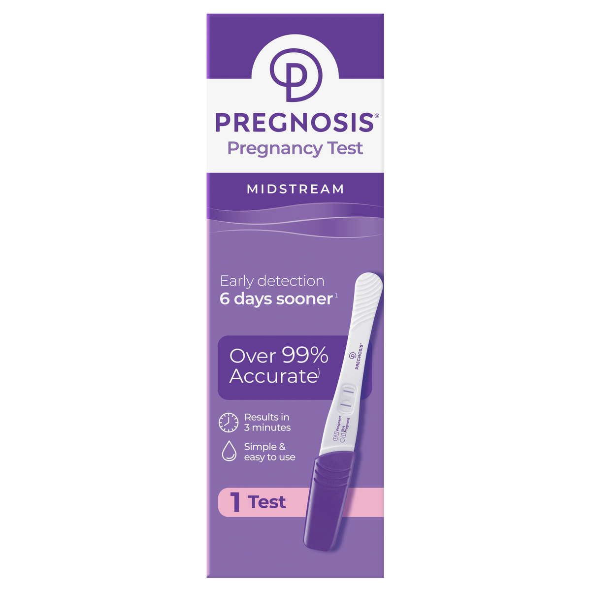 Pregnosis Midstream 1 Pregnancy Test