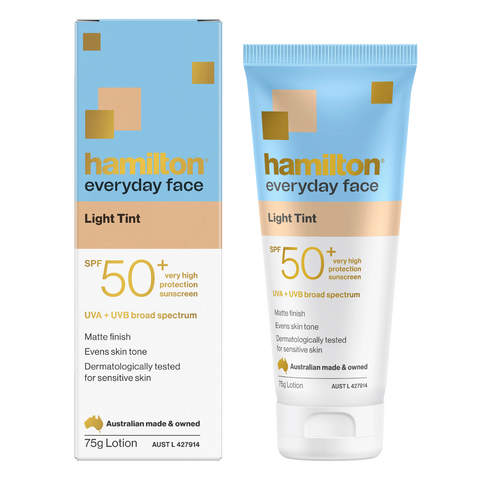 Hamilton Sunscreen Everyday Face Light Tint SPF 50+ 75g