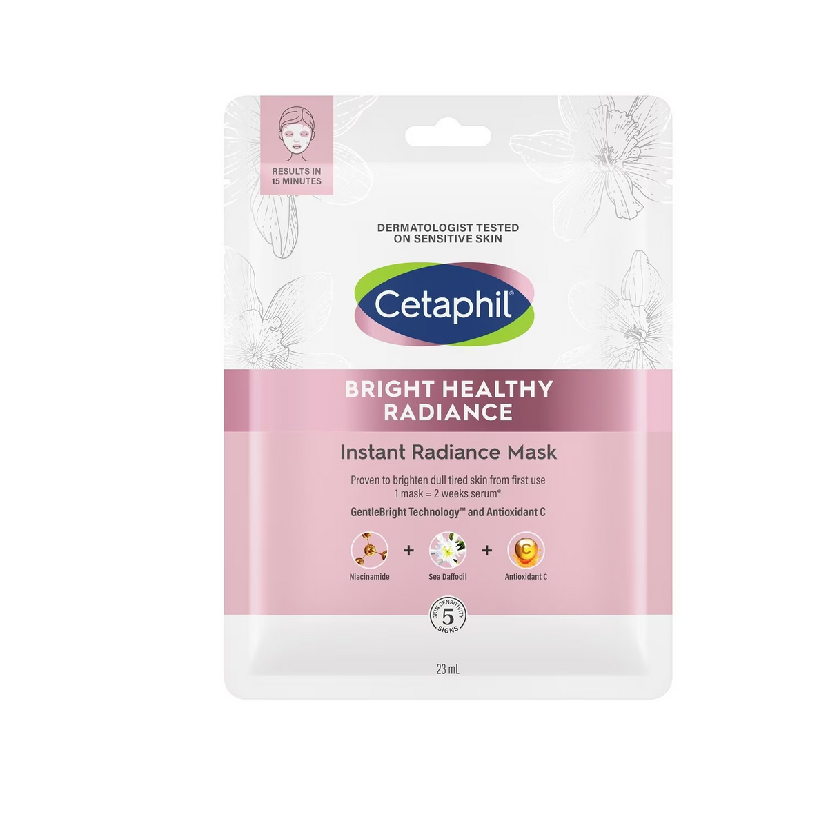 Cetaphil Bright Healthy Radiance Instant Radiance Sheet Mask 23mL