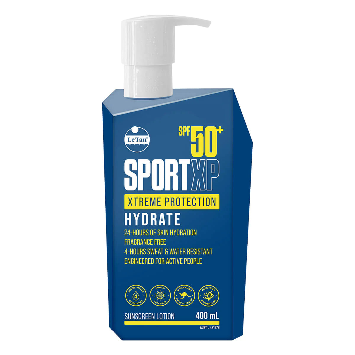 Le Tan SPF50+ SportXP Xtreme Protection Hydrating Sunscreen 400mL