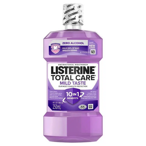 Listerine Total Care Zero Alcohol Antibacterial Mouthwash Less Intense Taste 250mL