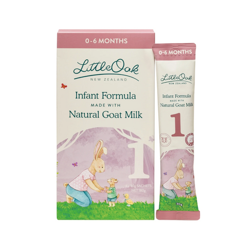 LittleOak Natural Goat Milk Infant Formula From Newborn to 6 Months 6 x 30g Sachets