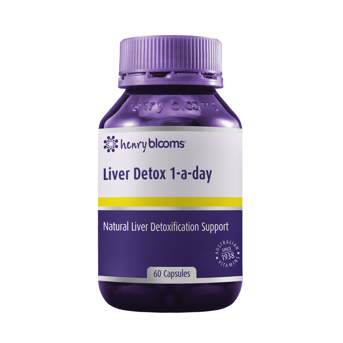 Henry Blooms Liver Detox 1-a-Day 60 Vegetarian Capsules