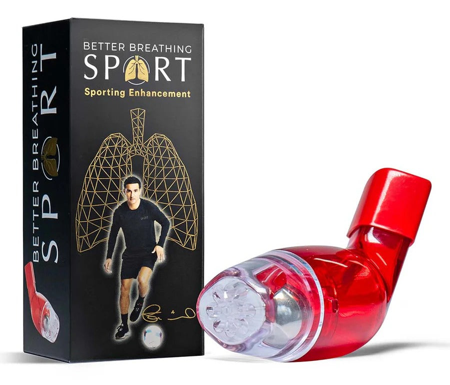 AirPhysio Better Breathing Device for Sports - Red