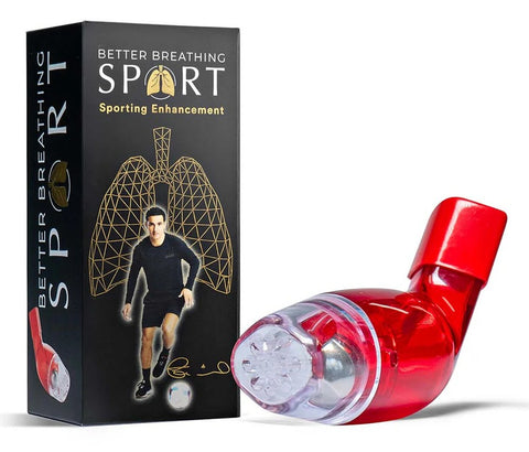 AirPhysio Better Breathing Device for Sports - Red