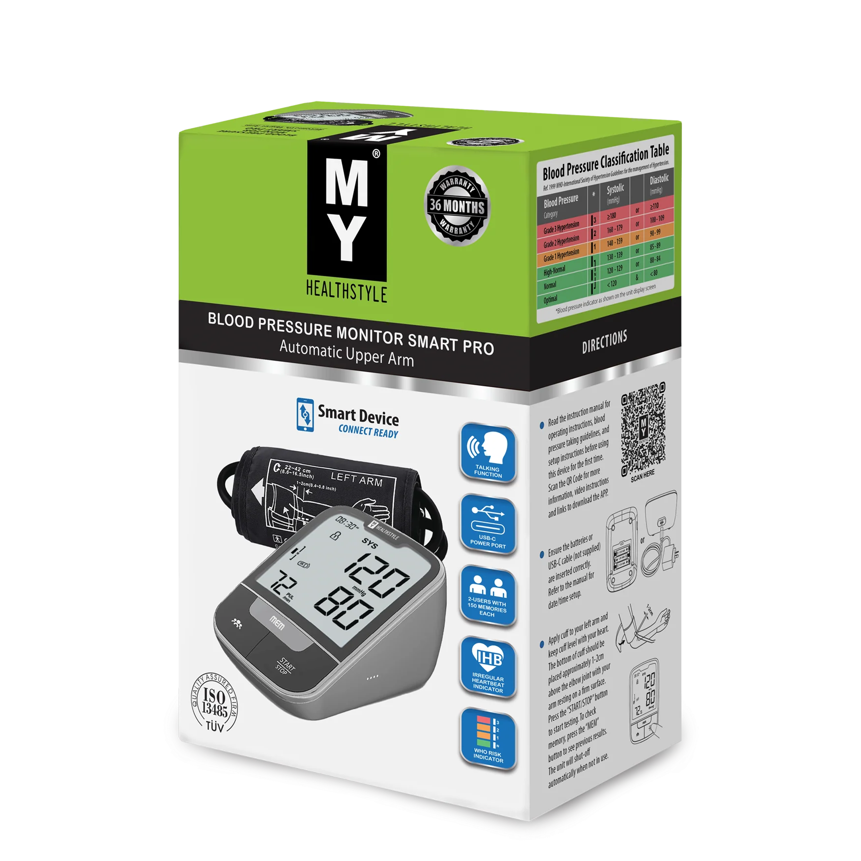 My Healthstyle Blood Pressure Monitor Smart Pro