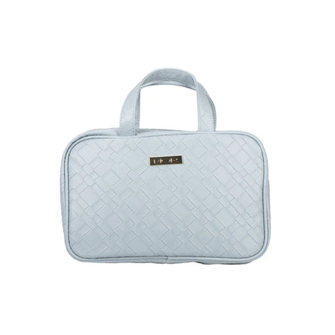 MOR Destination Malta Hanging Fold-Out Bag in Woven Blue